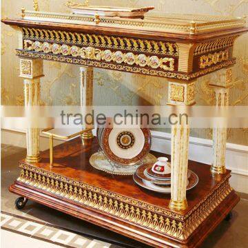 Baroque Style Brass & Porcelain Dining Table, Deluxe Large Round Dining Table for 10 People, Gorgeous Gilded Brass Dining Table photo-5