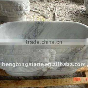 White Marble Square Bathtub