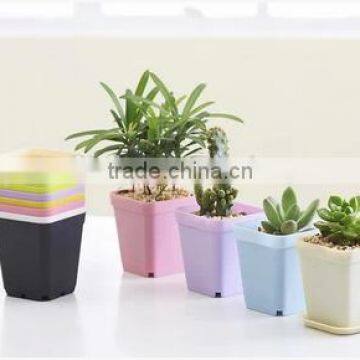 Square PP plastic flower pot decorative garden plastic flower pot