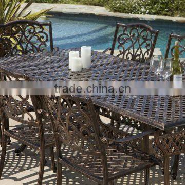 7-piece Dinning Set Extendable Long Table Set Cast Aluminum Outdoor Garden Furniture photo-3
