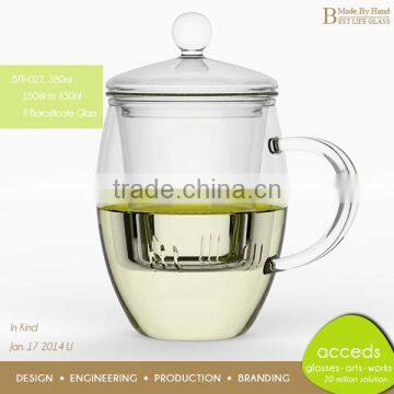 Odd-Shaped Artistic Handcrafted High Quality Double Glass Tea Pot photo-2