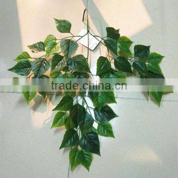 CHY070914 Artificial Big Green Leave/plastic Evergreen Birch Leaf photo-3