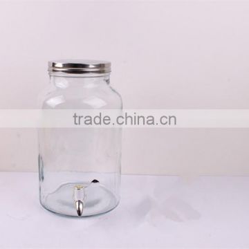 5L glass jar wholesale storage glass beverage dispenser