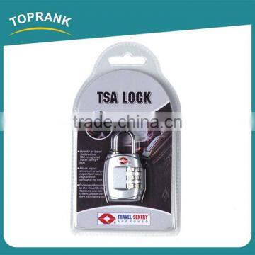 Toprank Factory Directly Sale Colorful Zinc Alloy TSA Safty Luggage Combination Padlock Travel Suitcase Luggage 3-Dial TSA Lock photo-2