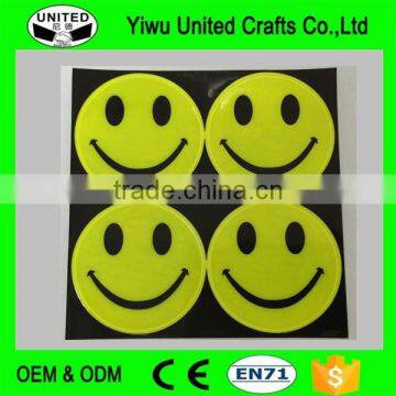 2017 cheap custom shaped reflective vinyl self adhesive sticker