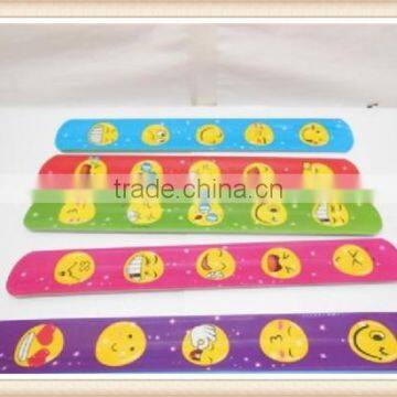 100 Smile Face Reflective Magic Ruler Slap Band Bracelets