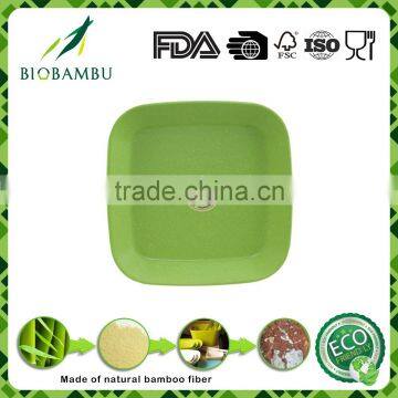 Small Square Bio-degradable Bamboo Fiber Catering Serving Dishes photo-3