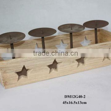 wooden candle holder