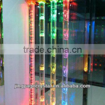 3d laser glass pillars with light for home decoration