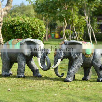 Promotion Outdoor Decoration Resin Craft Elephant Fiberglass Animals for Sale photo-2