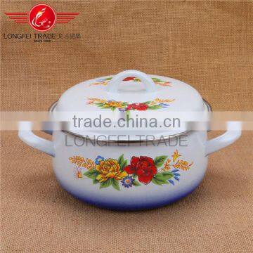 Cheap Price 5pcs Persimmon Typemulti-purpose Enamel Casserole / Cookware Set photo-3