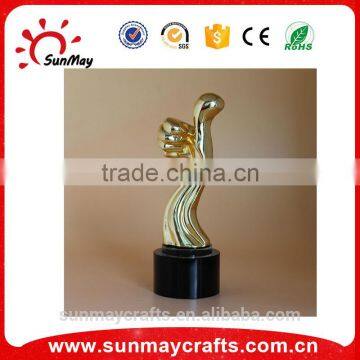 Wholesale cheap polyresin Praise abstract trophy for sale