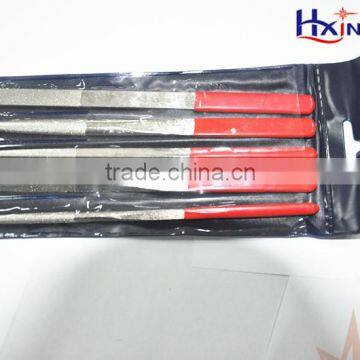 215mm length 5 different shapes electroplated diamond files set with PVC bags