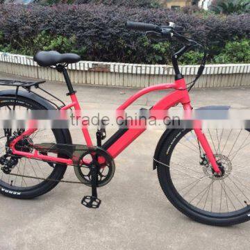 26 Inch Brushless Hub Electric Bicycle Lithium Battery Powered Electric Beach Cruiser Bike for Lady photo-4