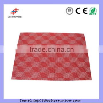 45*30cm 3D check Jacquard pp placemats for restaurant