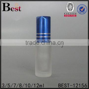 Cosmrtics 5ml 10ml Small Roll on Bottle Frosted Perfume Tube Glass Roll Bottle Vial With Gold Cap China photo-5