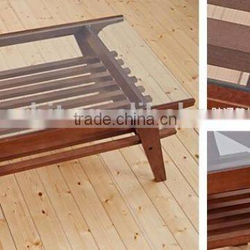 Home Furniture Tempered Glass High Quality Wooden Coffee Table