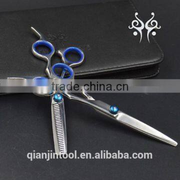 QJ-JC111stainless Steel Scissros With Color Finger Insert Hair Scissors photo-5