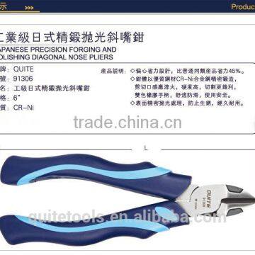 2015 New Design 6" CR-NI Labor Saving Diagonal Cutting Pliers Diagonal Nose Plier Angle Nose Plier