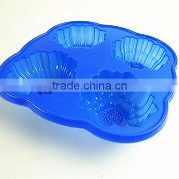 10135 Four Cells Flowers Silicone Mould photo-6