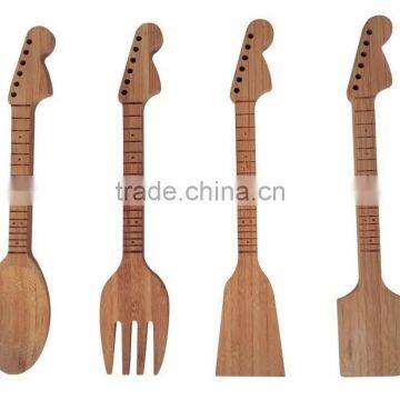 Guitar shaped kitchen utensil spoon scroop sets/Factory customized