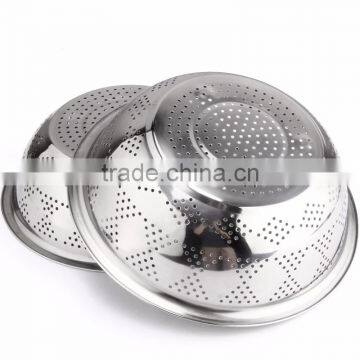 Vegetables Basin Stainless Steel Pots Vegetables Drain Basket Cooking Vegetables Basket Fruit Bowl 28cm photo-6