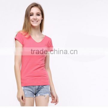 Wholesale Girl Women V neck t-shirt