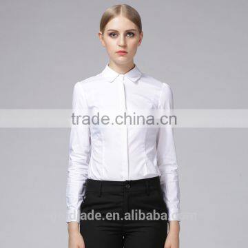 2017 High Quality Ladies Office Uniform Formal White Shirt for Women photo-4