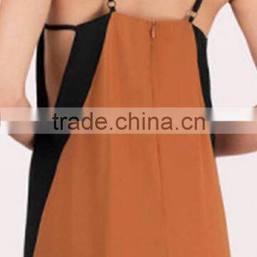 Woman Spaghetti Strap V Neck Chiffon Long Maxi Dress photo-5