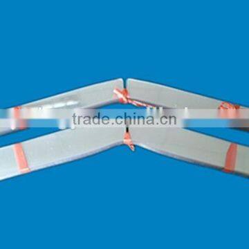 PVC plastic tracsparent/ light blue collar band for shirt garment accessories package