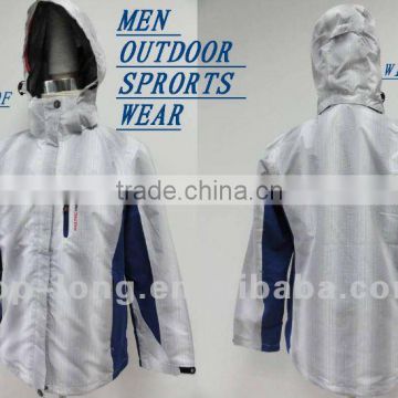 Men outdoor jacket with hood windproof waterproof