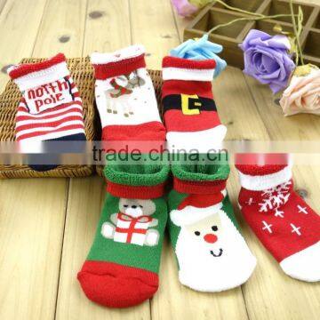 New design very cheap baby socks christmas sock made in china