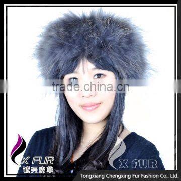 CX-E-14 High Quality Wholesale Ladies Neck Scarf Real Fur Stretch Hair Headband