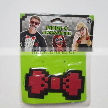 2015 Latest Acrylic Pixelated Bow Tie ,bowknot Plastic Bow Tie Brooch photo-3