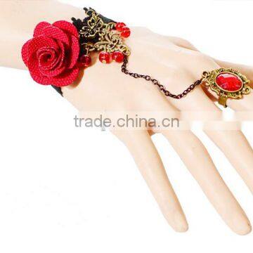 American Export Antique Flower Design Bracelet and Ring Sets Bride Jewelry Set photo-3