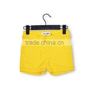 2014 Latest summer korea girl fashionable and beautiful pure cotton baby girl yellow shorts trousers