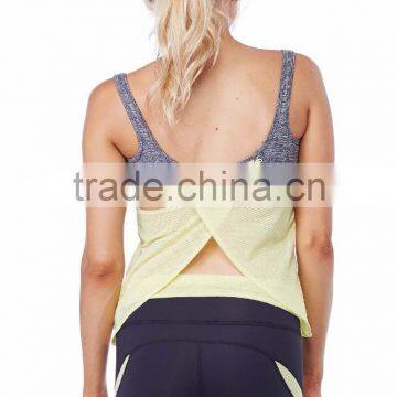 2016 Womens Fitness Gym Tank Top Sport Wear Deep Cut Gym Tank Top photo-5