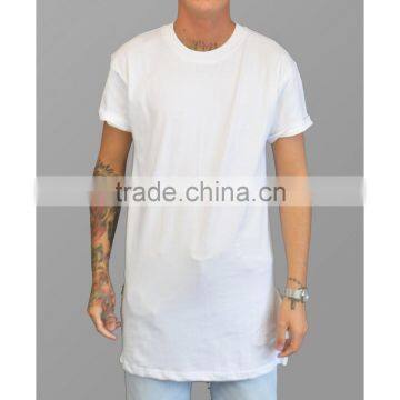 High quality custom long hem t-shirt