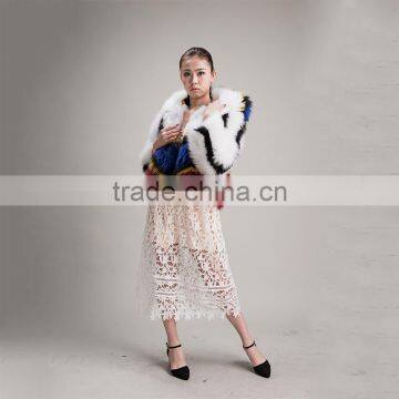 Myfur Wholesale Short Style Colorful Fox Fur Coat for Fashion Girls photo-6