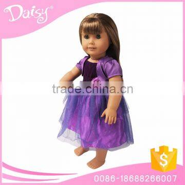 Custom 18 Inch Beautiful Doll Clothing Purple Tulle Skirt Dress photo-2