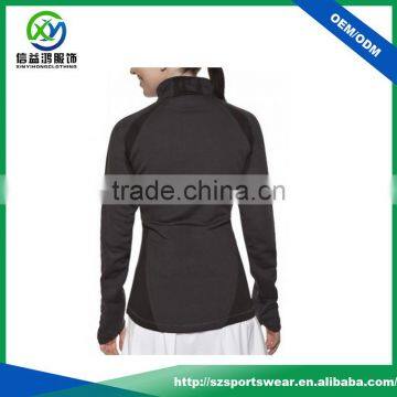 OEM 90% Polyester 10%Spandex Perfect Fit Dark Brown Women 1/4 Zip Pullover photo-3