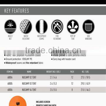 Bestway Orange Quick Opening Two Tents photo-3