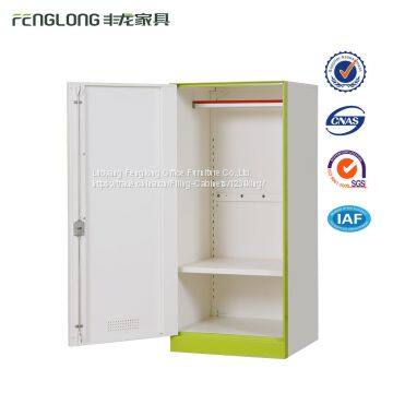 One Single 1 Door Metal Material Steel Locker With Hanger and Shelf photo-2
