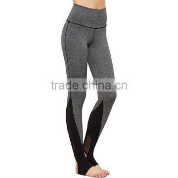 OEM Custom Lady Fitness Trample Feet Mesh Skin Tight Yoga Pants photo-3