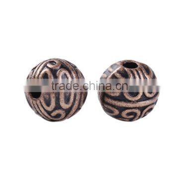 Zinc Based Alloy Spacer Beads Round Antique Copper photo-3