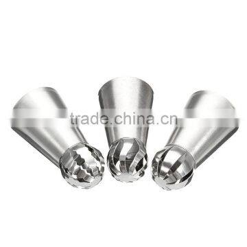 3PCS/LOT Stainless Steel Icing Piping Tips Nozzle Sphere Shape Russian Lcing Piping Nozzles Pastry Tips Decoration photo-4
