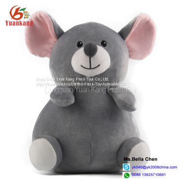 Christmas Stuffed Animal Gray Guinea Pig Toy Cute Fat Grey Plush Mouse Toys With Big Eyes