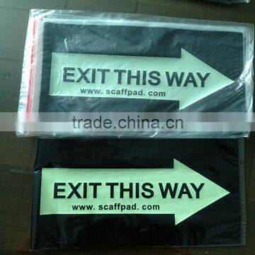 Self Adhesive Theater Guidance Sign Glow in the Dark Fluorescent Yellow Vinyl photo-4