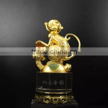 Beautiful Gold Plated MONKEY TROPHY FOR BUSINESS GIFT photo-5