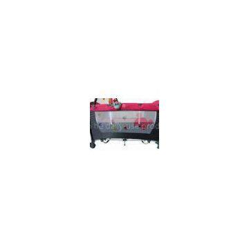 Big Blue Portable Baby Playpen With Mat Foldable Moving Bed